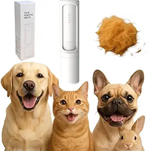 reusable self cleaning pet hair brush