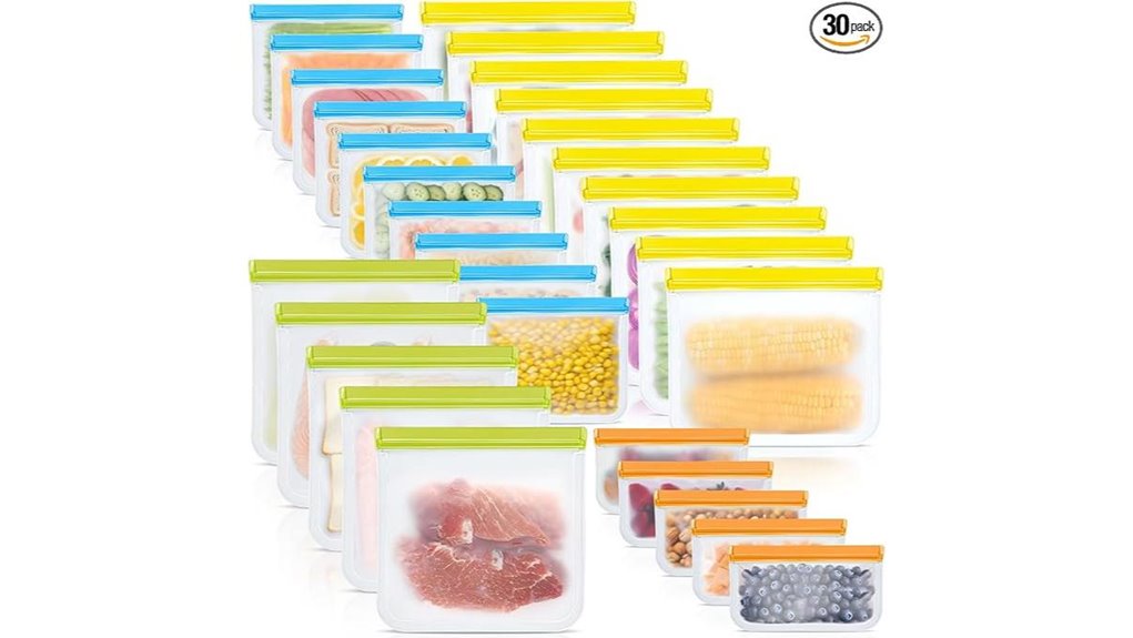 reusable silicone food storage bags