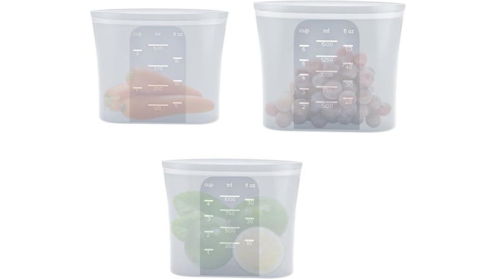 reusable silicone storage bags