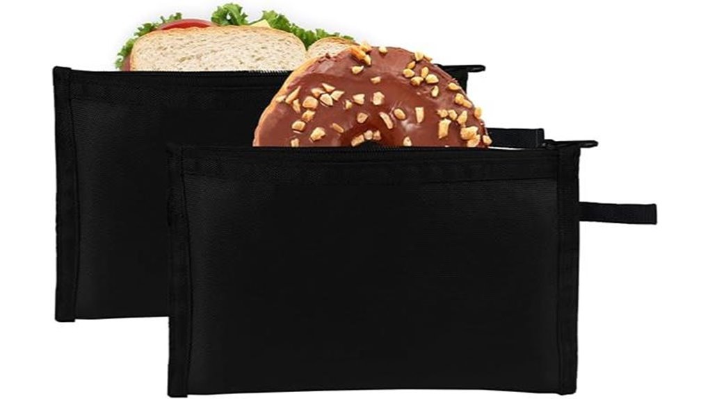reusable small black snack bags