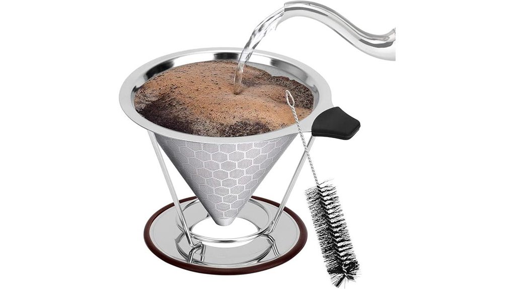 reusable stainless steel pour over dripper