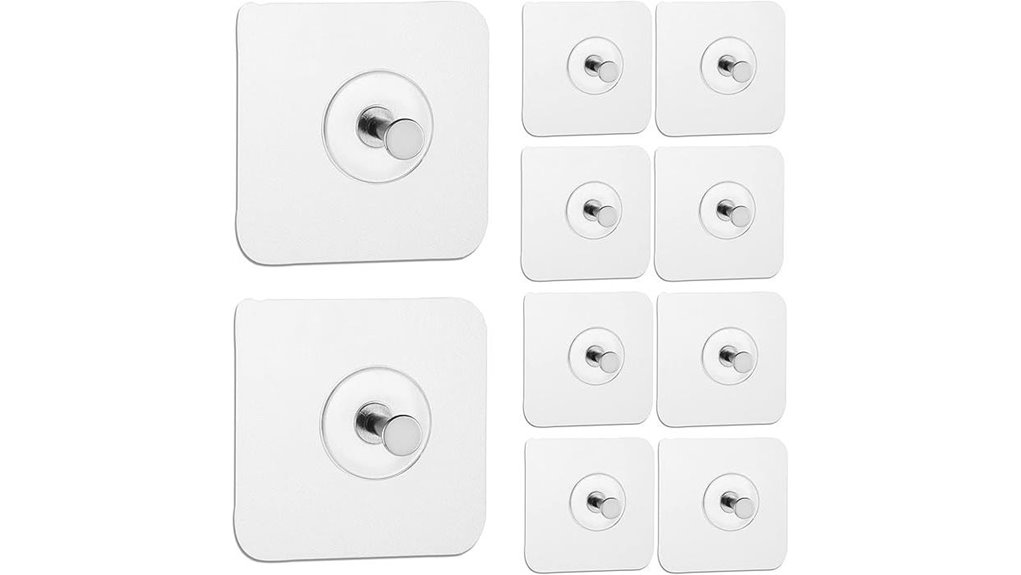 reusable transparent heavy duty adhesive hooks