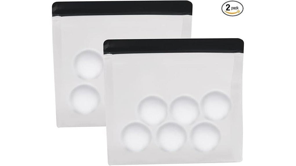 reusable two pack silicone bags