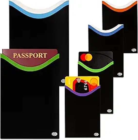 rfid blocking card passport sleeves