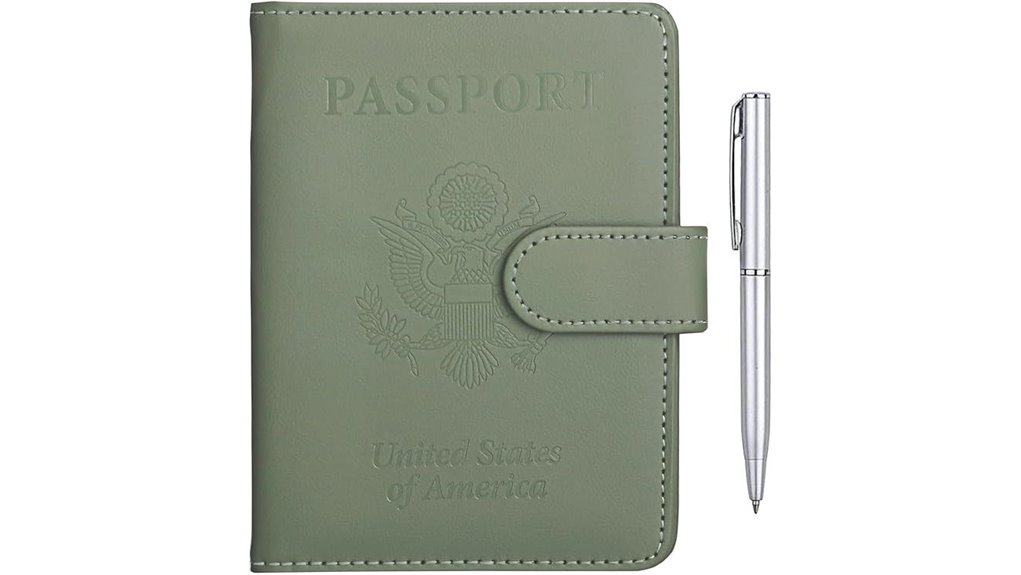 rfid blocking pu passport wallet