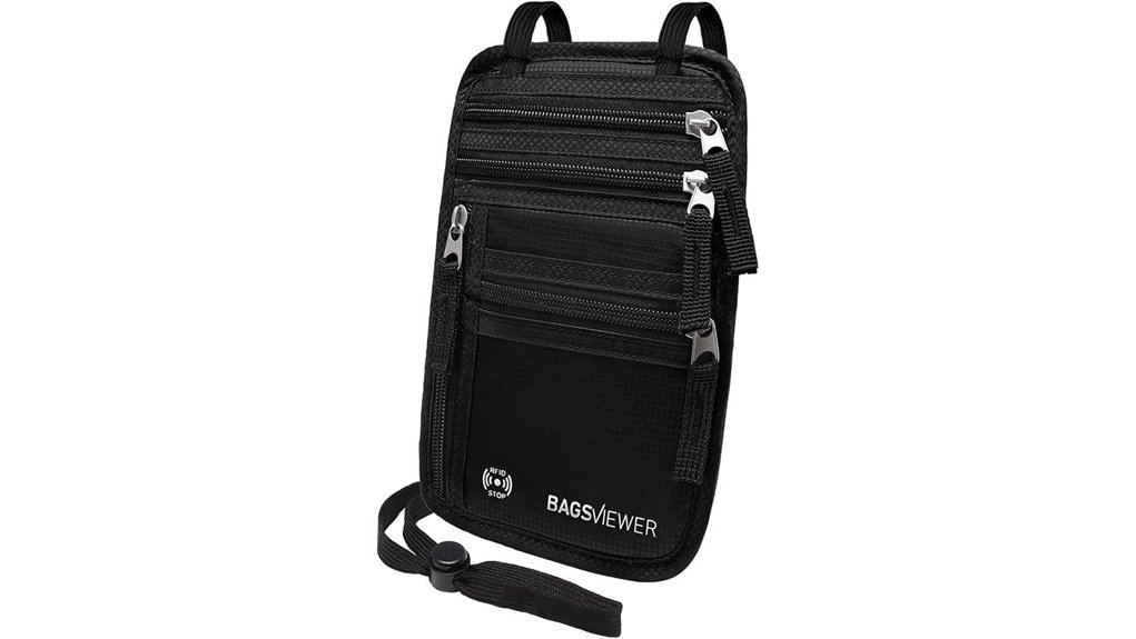 rfid blocking waterproof neck wallet