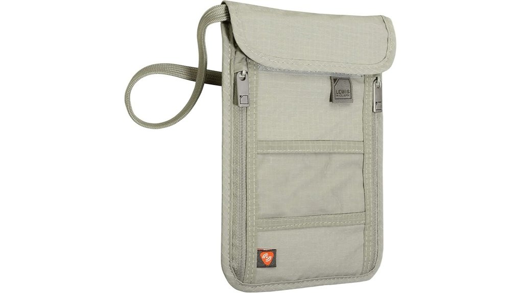 rfid neck passport wallet