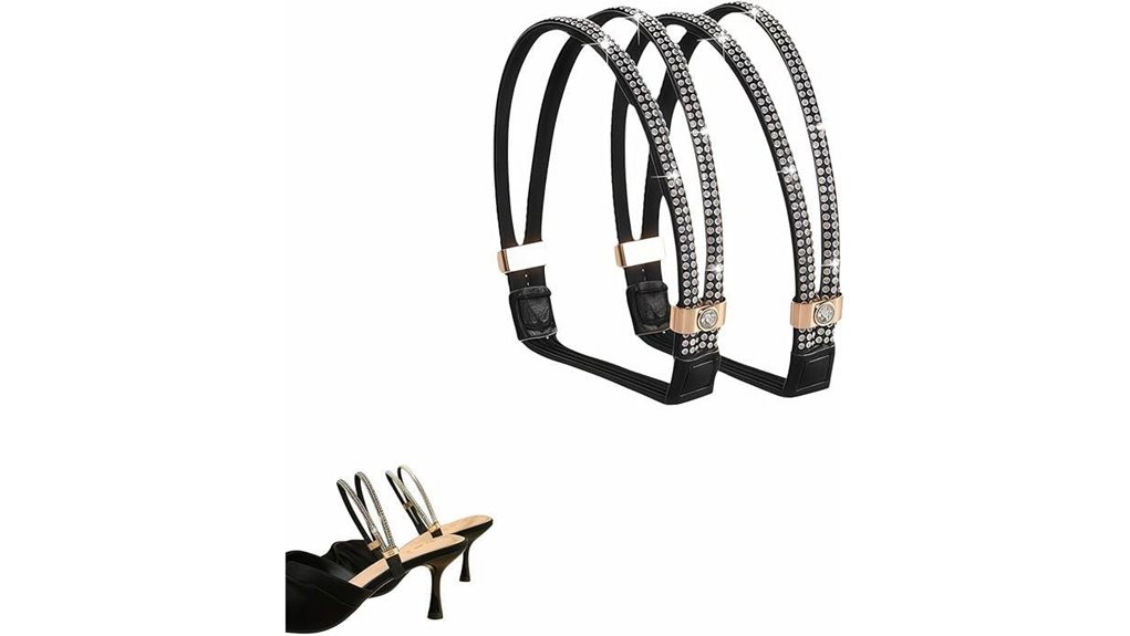 rhinestone elastic non slip heel inserts