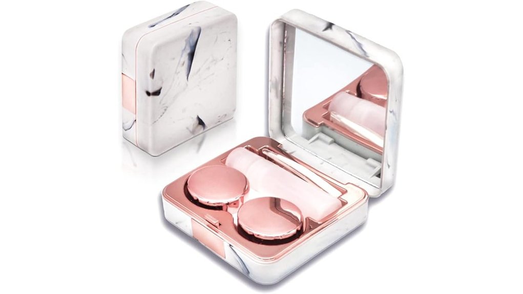 rose gold portable lens mirror
