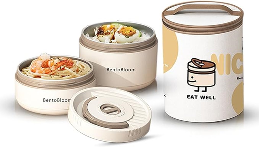 round stackable bento box