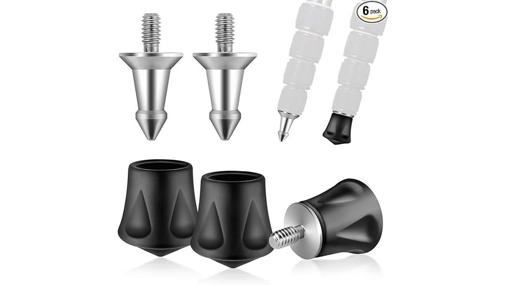 rubber stainless 1 4 20 tripod spikes
