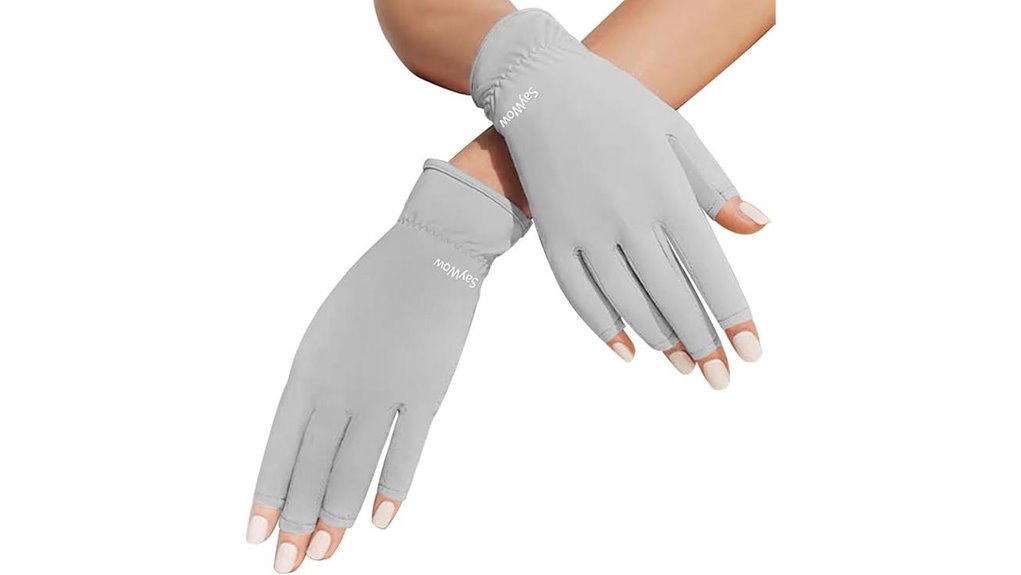 saywow uv fingerless gloves