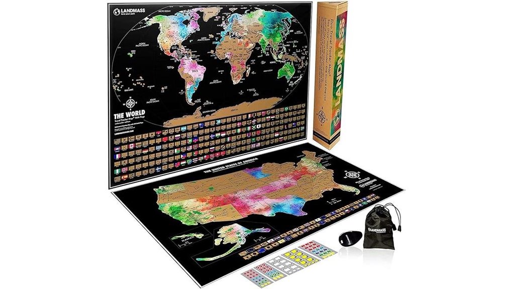 scratch off world map poster