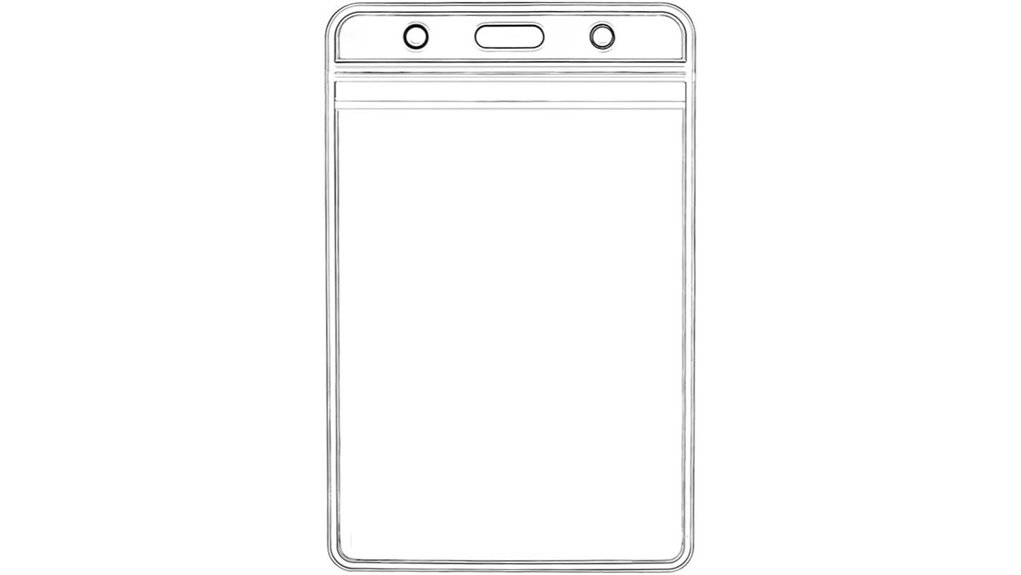 sealable waterproof vertical id holders