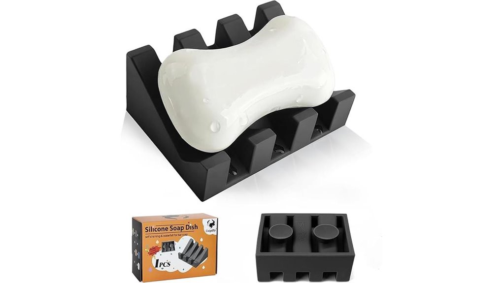 self draining suction soap dish