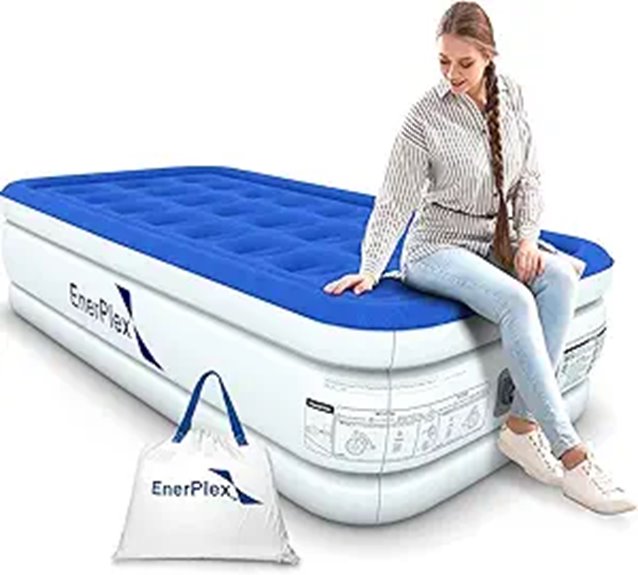 self inflating air mattress with pump