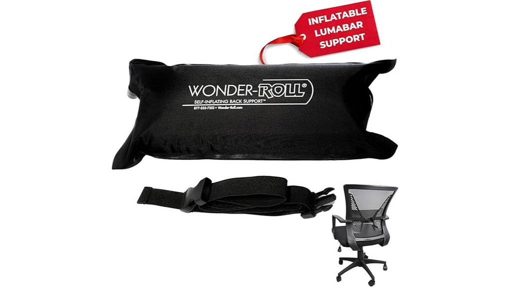 self inflating lumbar roll pillow
