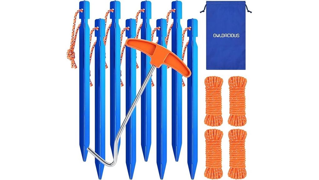 seven inch ultralight aluminum stakes
