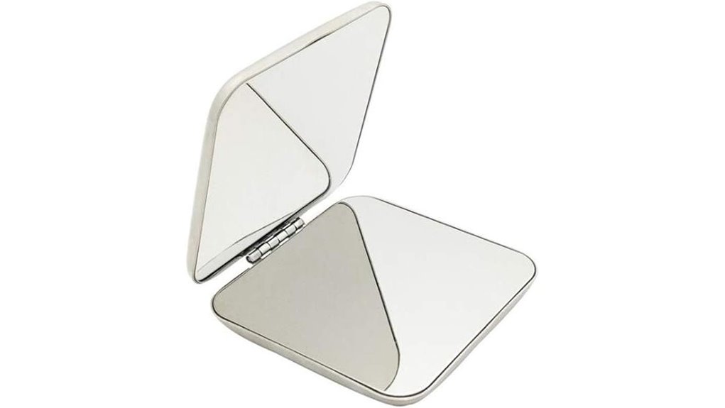 shatterproof portable folding mirror