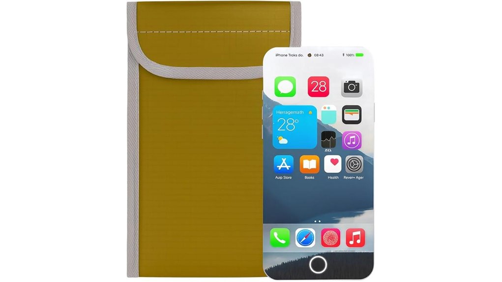signal blocking faraday phone pouch