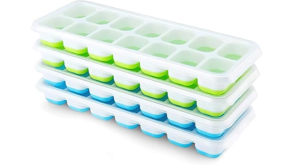 silicone 14 cube ice trays