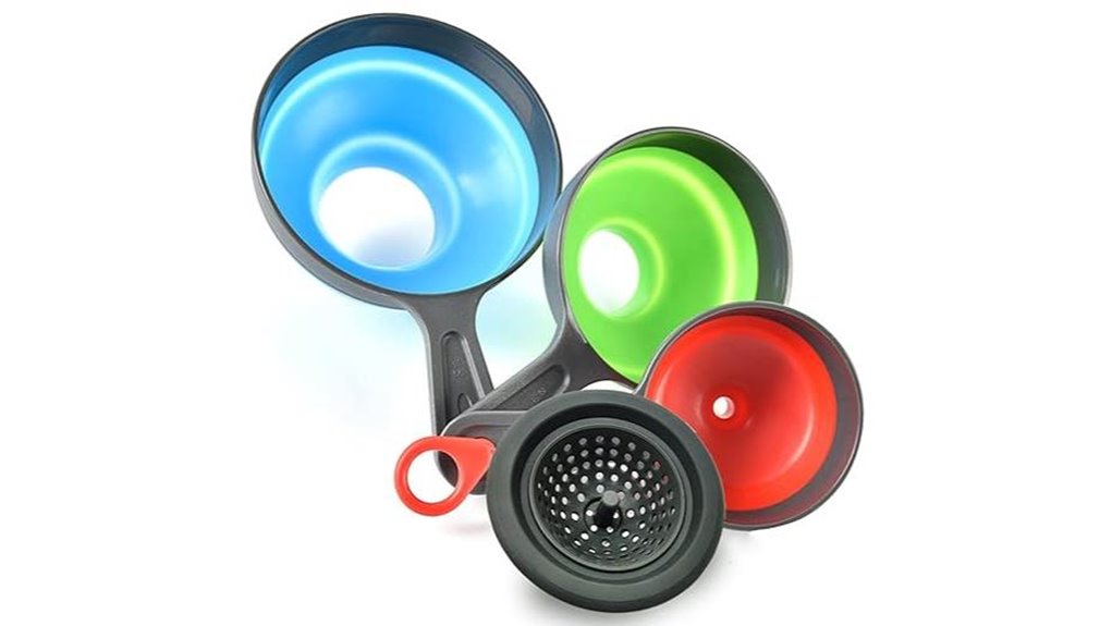 silicone canning funnel set