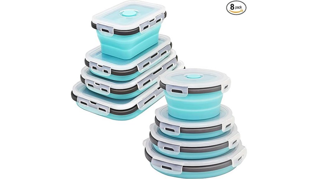 silicone collapsible food containers
