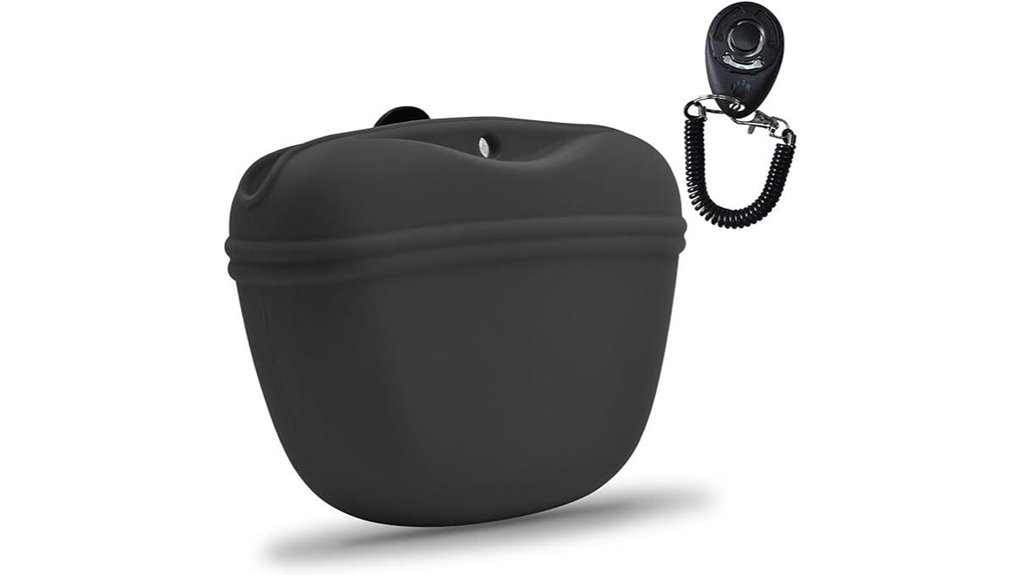 silicone dog treat pouch with clicker