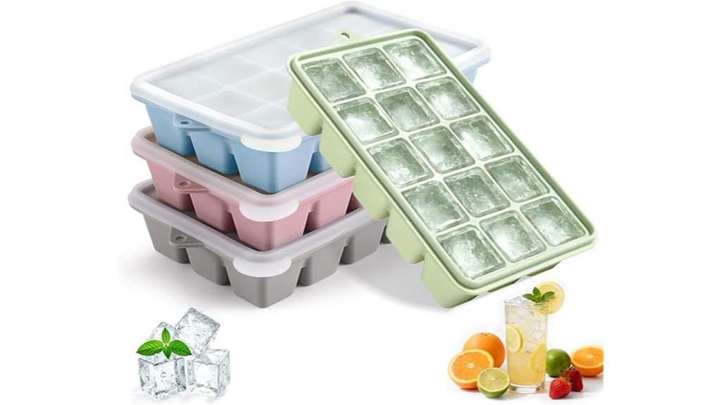 silicone ice cube trays