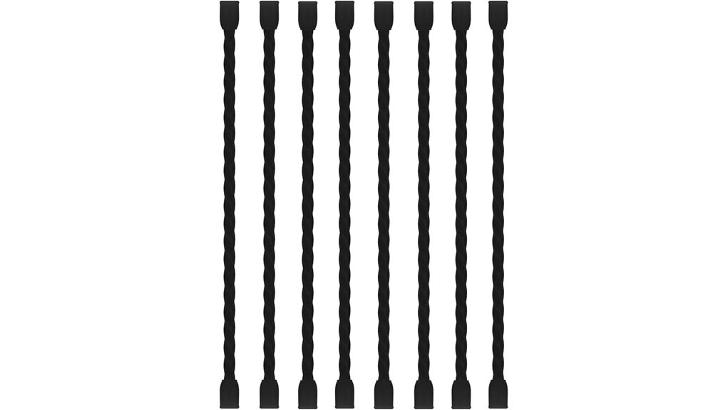 silicone reusable twist cable ties