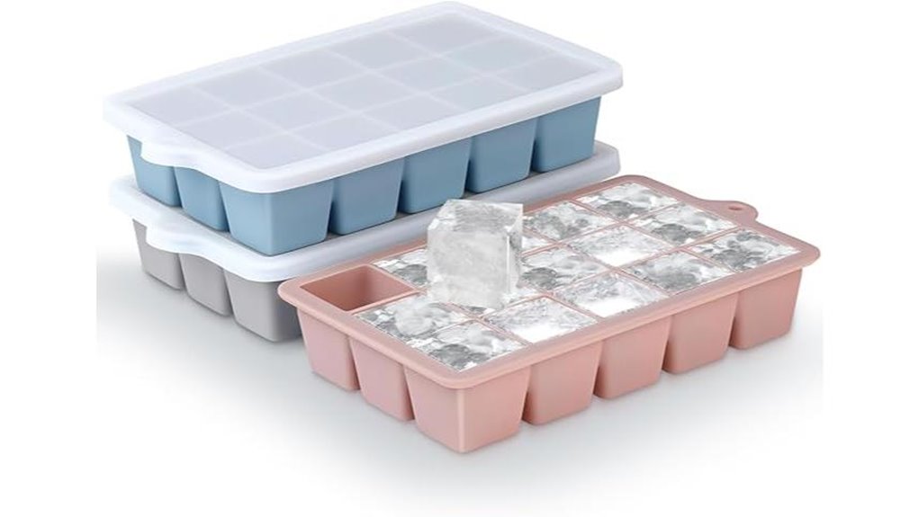 silicone stackable ice trays