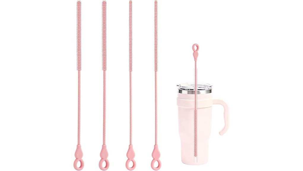 silicone straw cleaning brushset