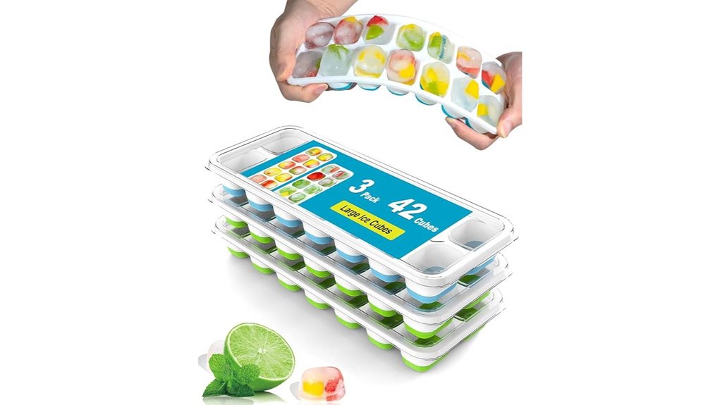 silicone three pack ice trays