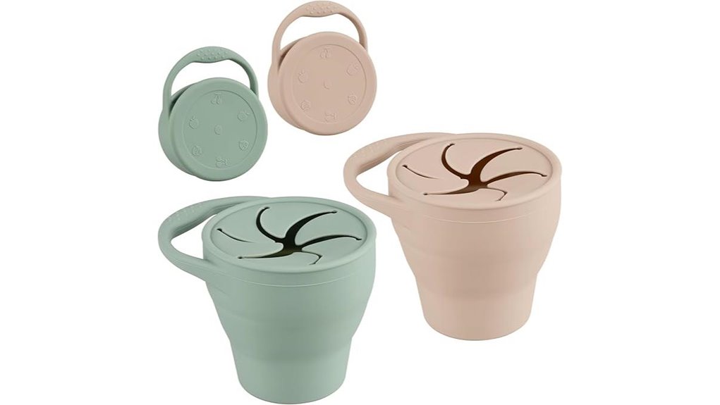 silicone toddler snack cups pack