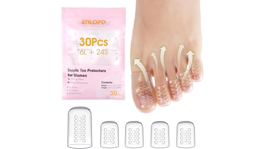 silicone toe protectors set