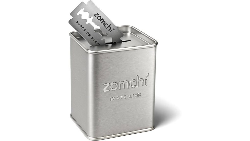 silver zomchi razor blade container