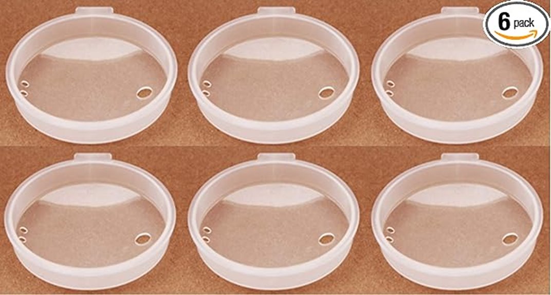 six anti splash lid pack