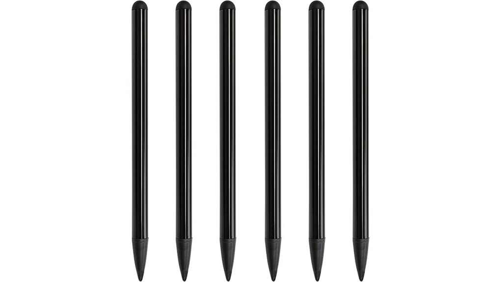 six black dual tip stylus