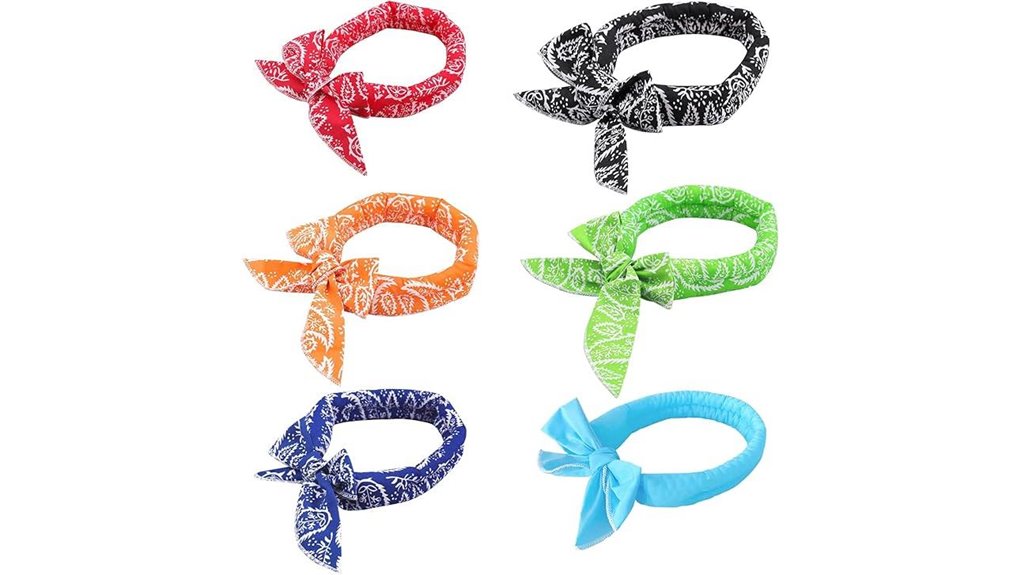 six cooling reusable neckwraps