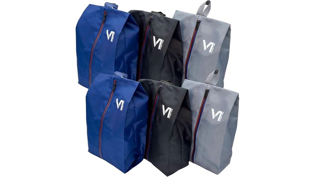 six large waterproof shoebags