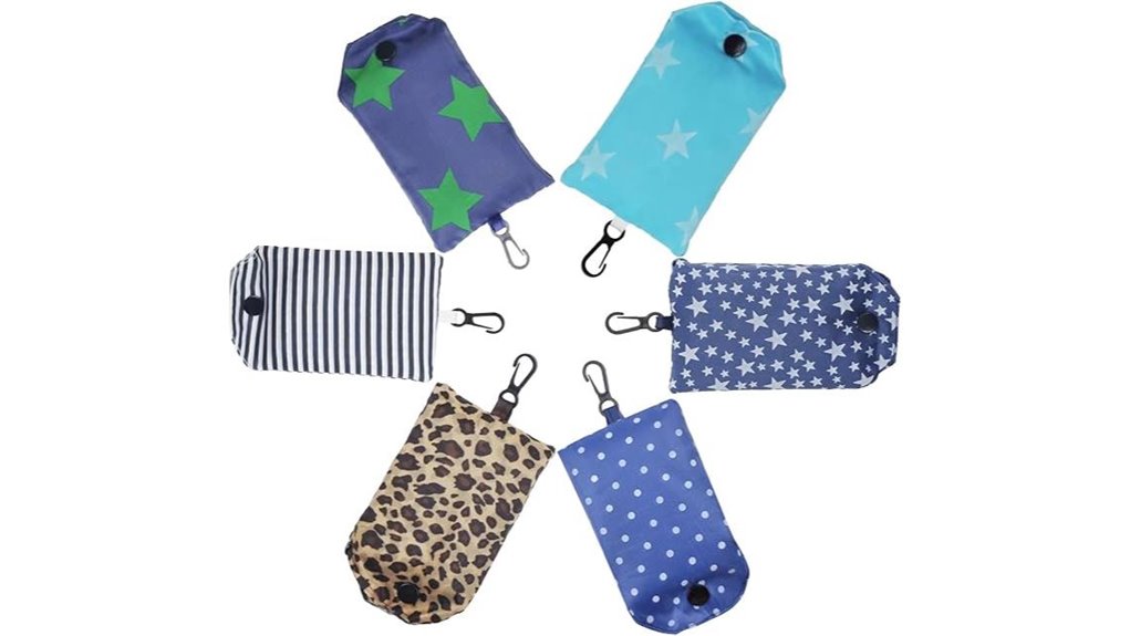 six pack foldable waterproof totes