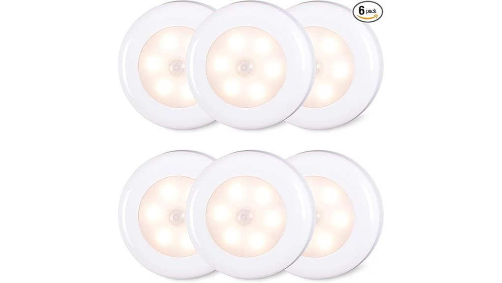 six pack motion sensor puck lights