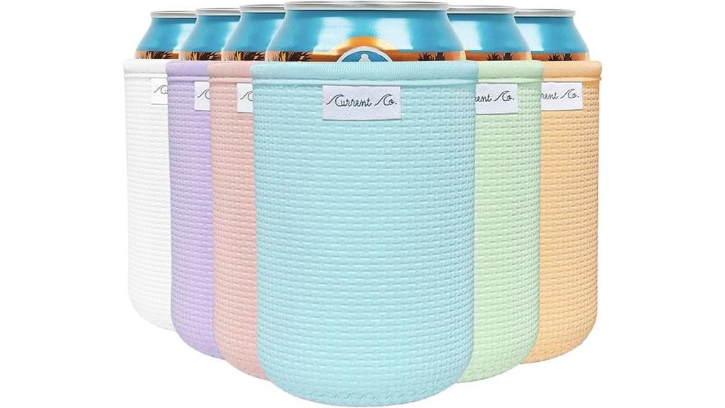 six pack neoprene 12oz coolers