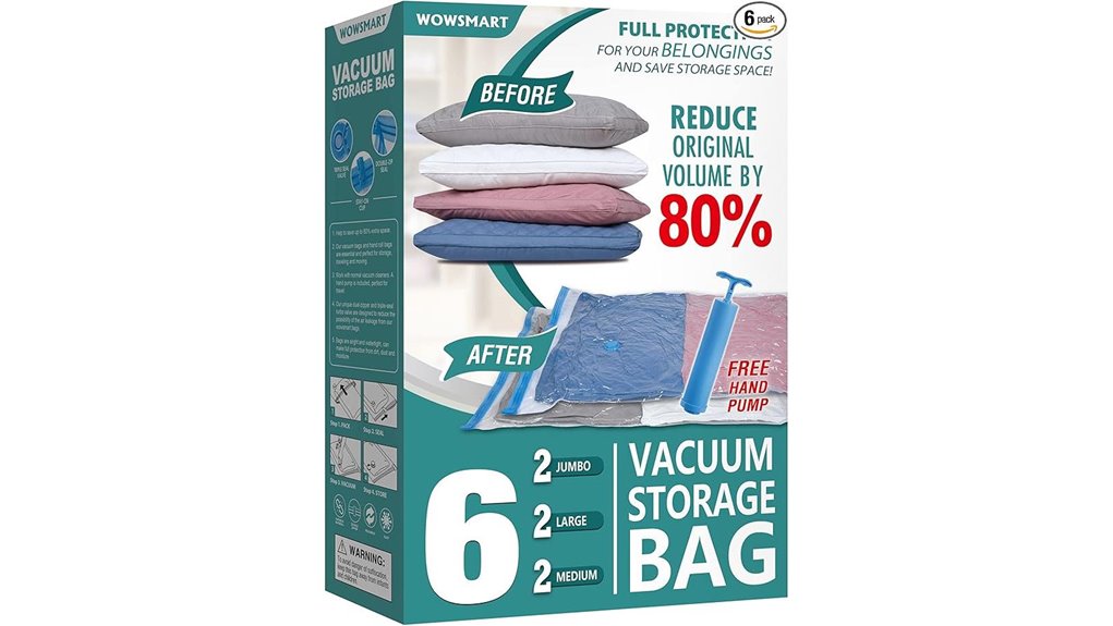 six pack vacuum storage set