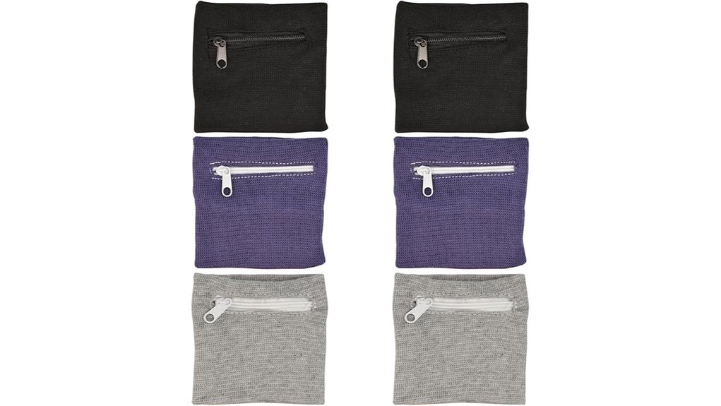 six sweatband zip wallets