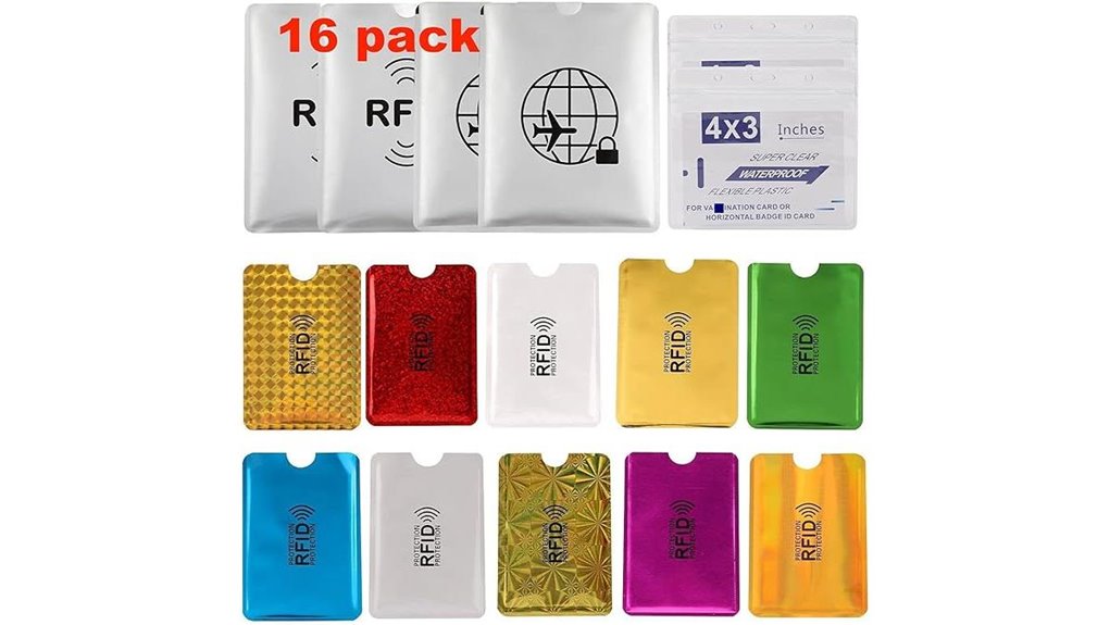sixteen rfid blocking sleeves