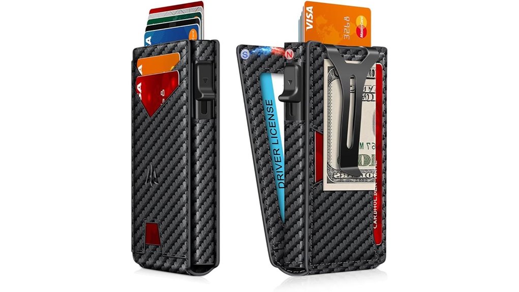 slim rfid id wallet clip