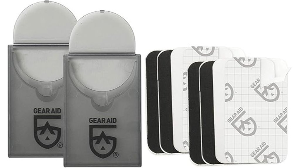 small black and clear patches