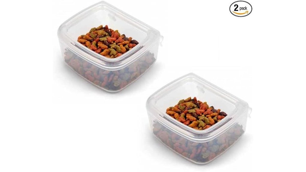 small clear spill resistant travel bowls
