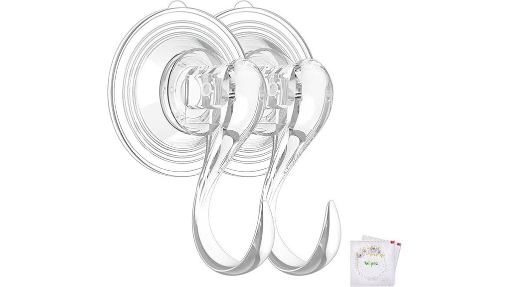 small clear suction cup shower hooks